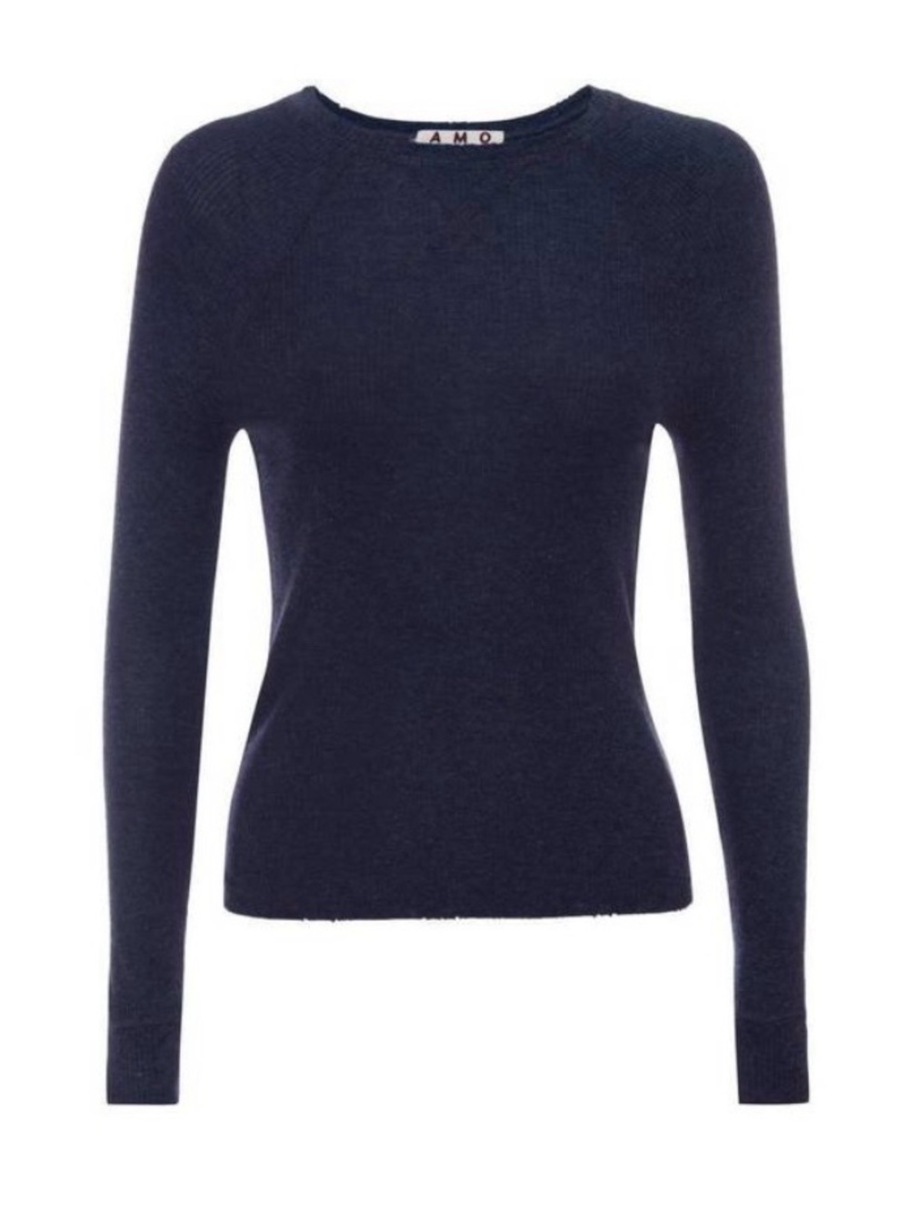 AMO Lovely Rib Tee Long Sleeve Shirt Neptune✨NWT Sz Small